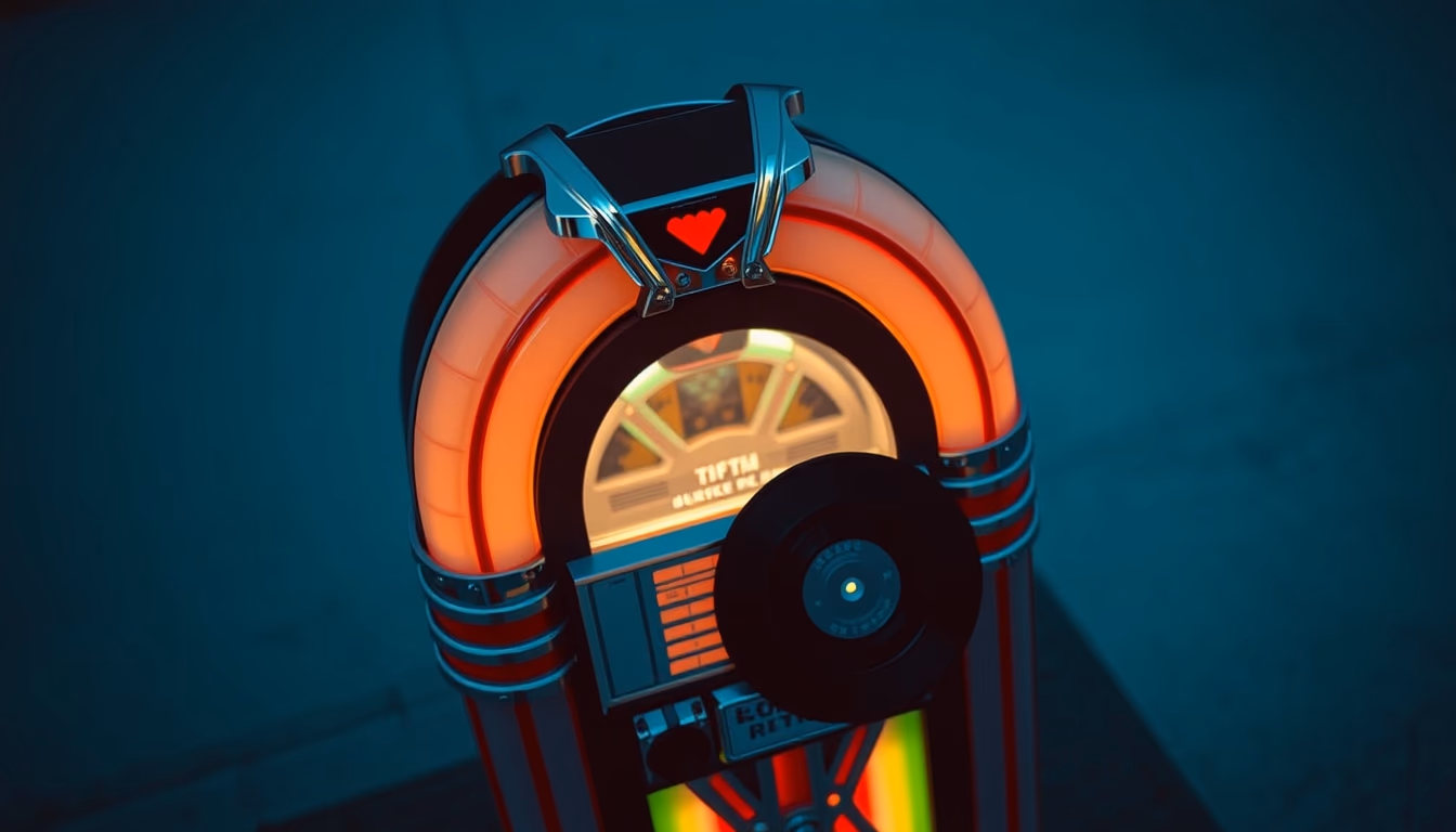 45 rpm jukebox singles in editorial style