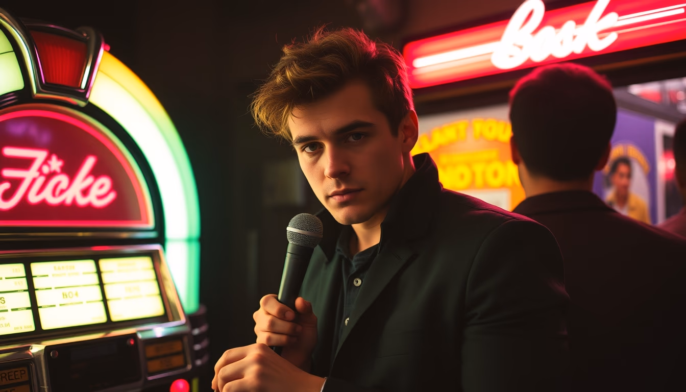 45 rpm jukebox singles in editorial style