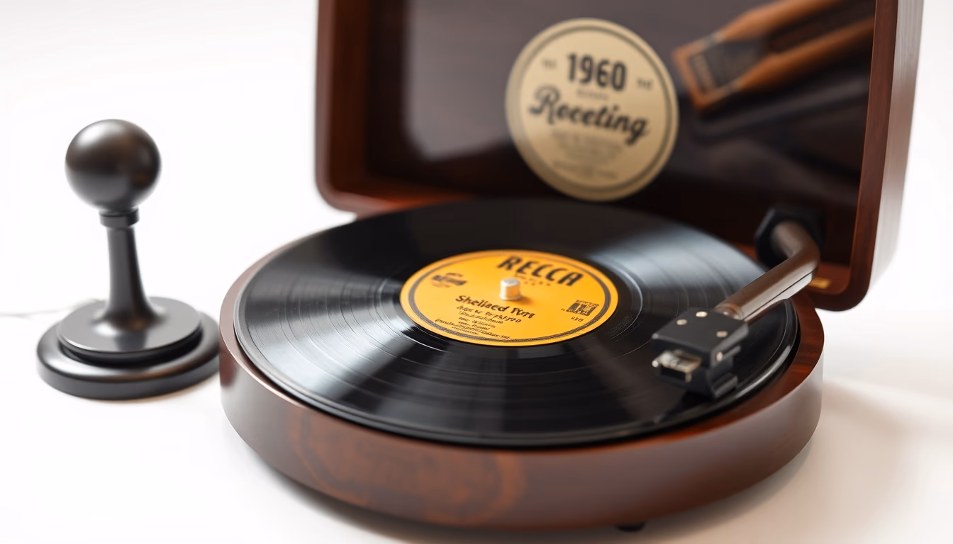 78 rpm shellac vintage in editorial style