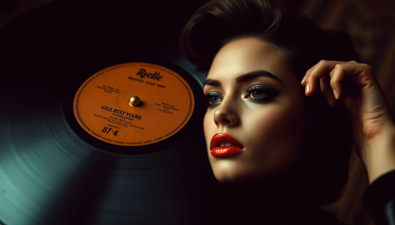 78 rpm shellac vintage in editorial style