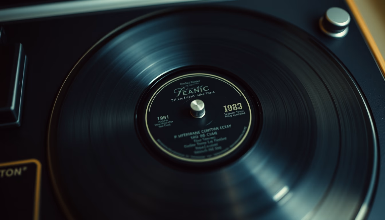 78 rpm shellac vintage in editorial style