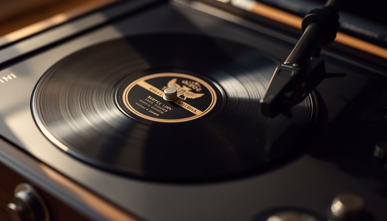 78 rpm shellac vintage in editorial style