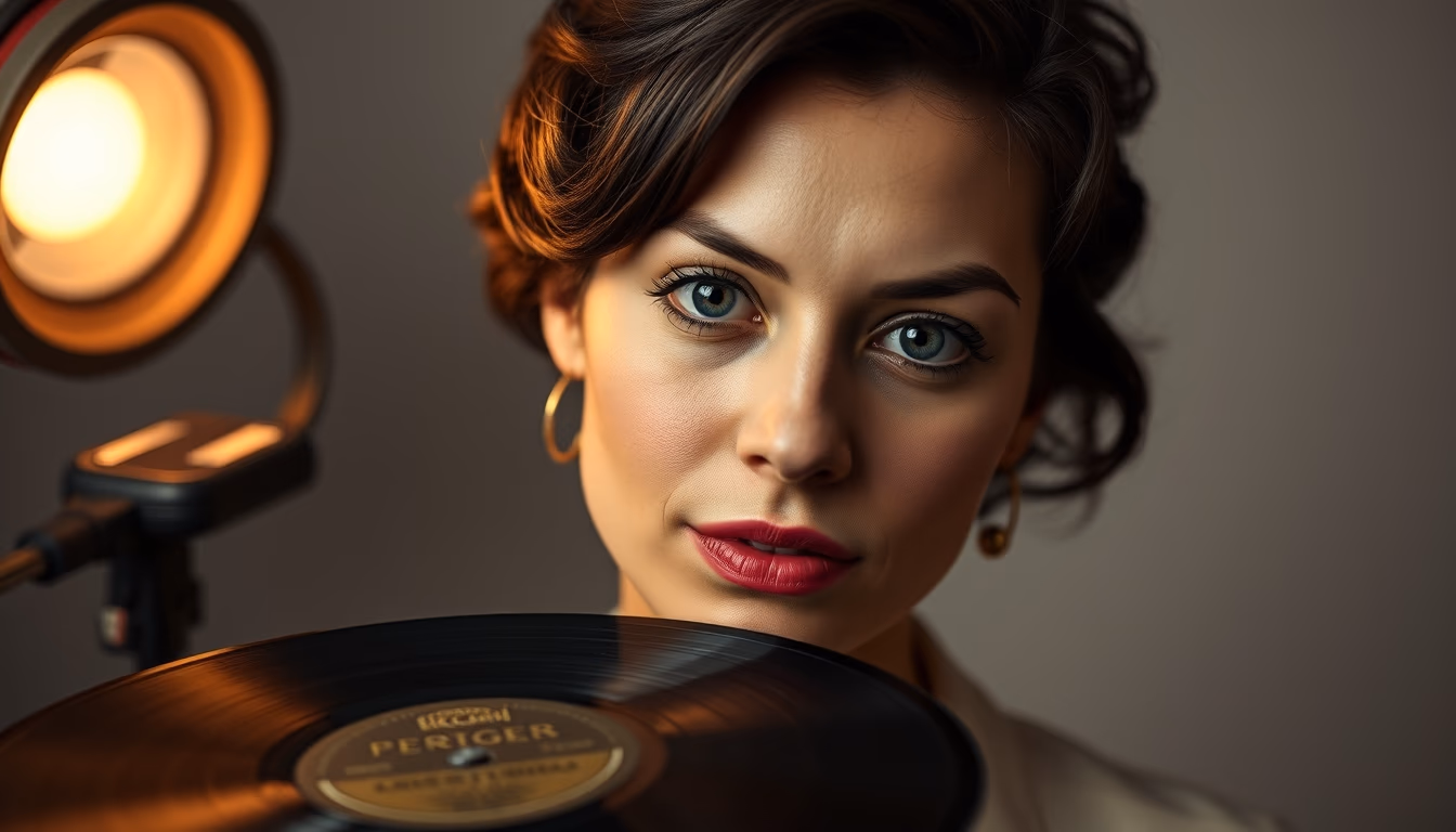 78 rpm shellac vintage in editorial style