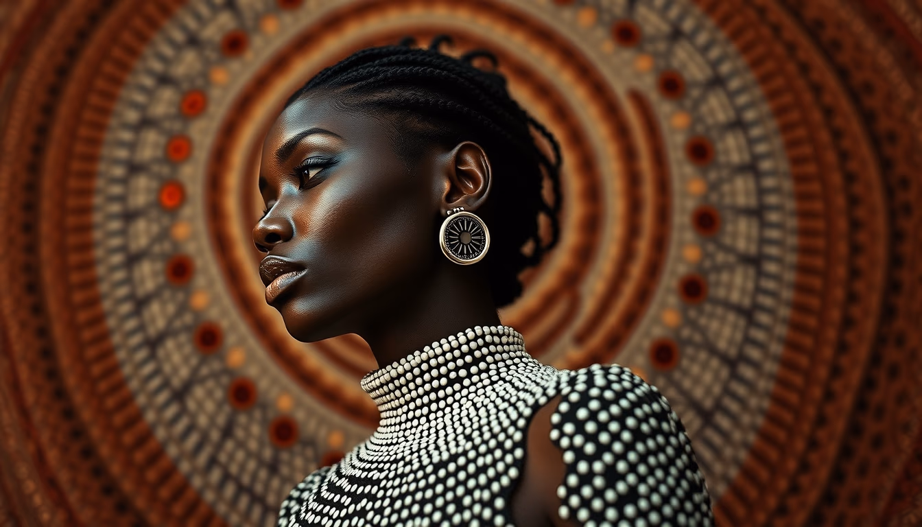 aboriginal dot painting in editorial style