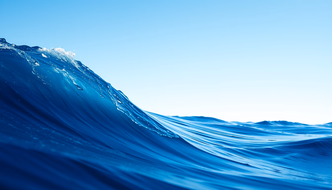 Abstract waves blue em estilo editorial