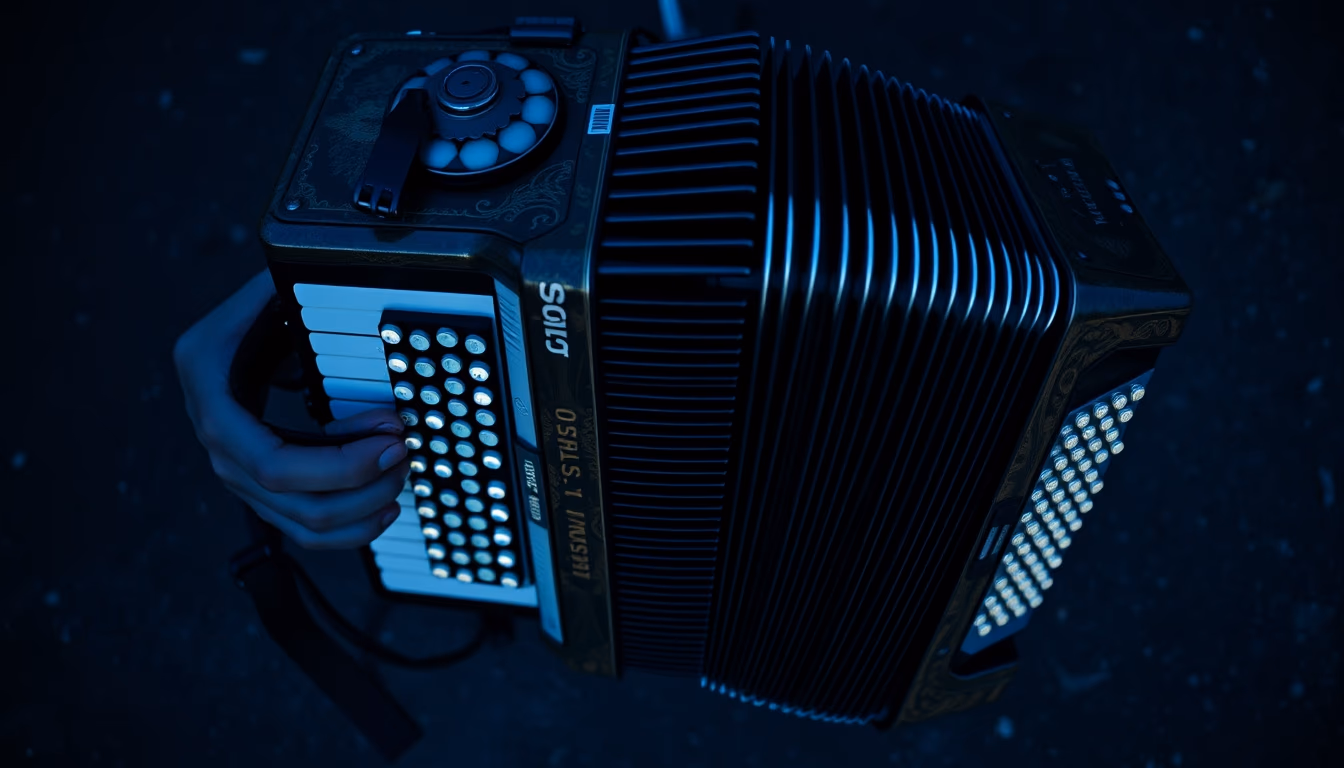 accordion bellows old in editorial style