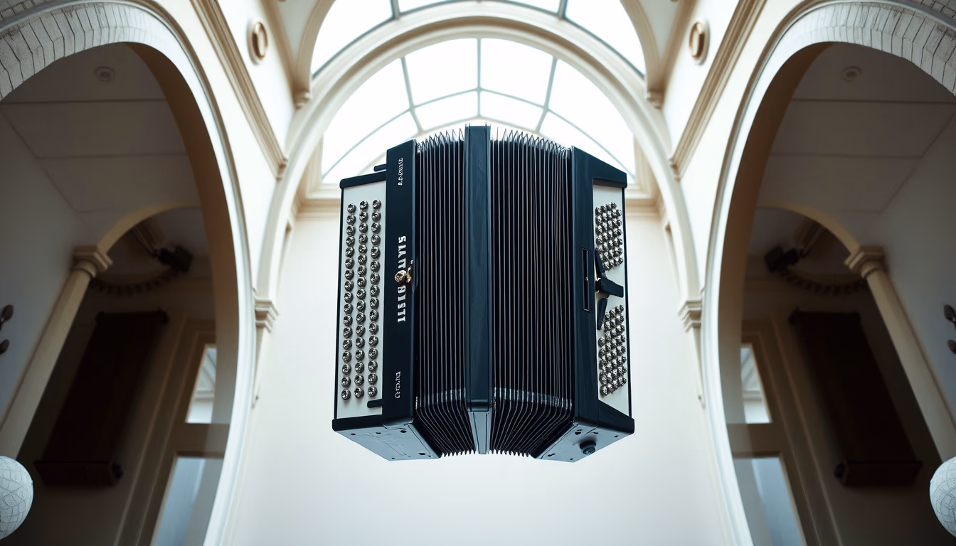 accordion bellows old in editorial style