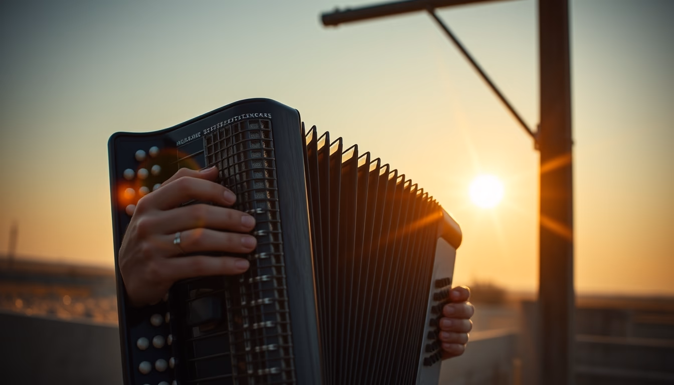 accordion bellows old in editorial style