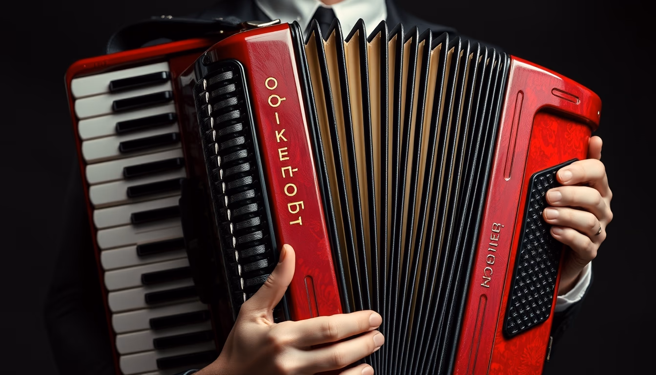accordion bellows old in editorial style