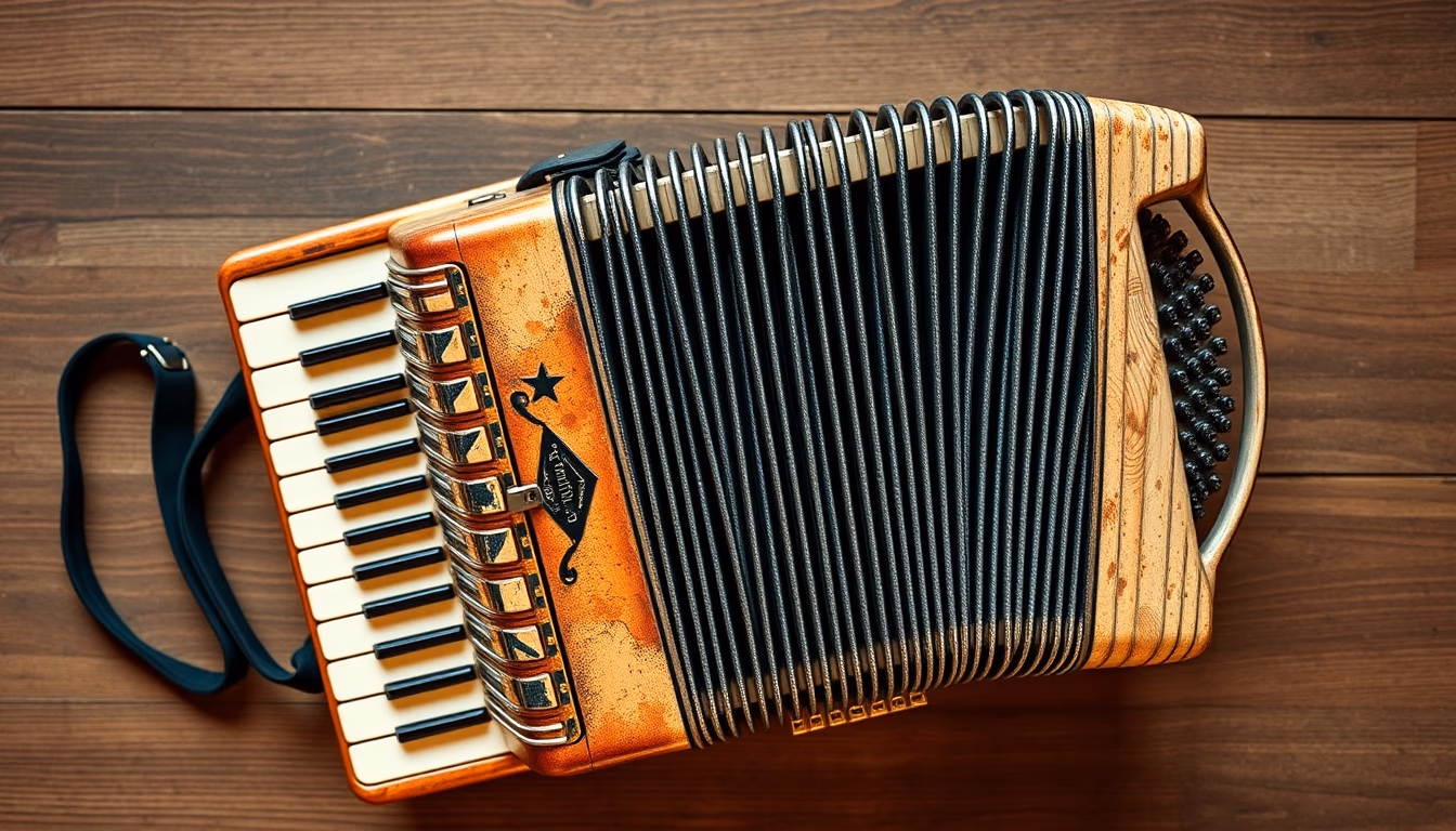 accordion bellows old in editorial style
