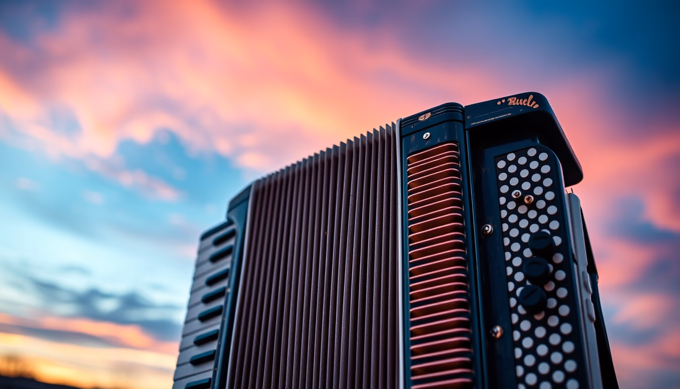 accordion bellows old in editorial style