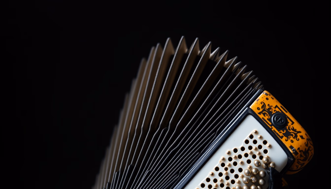 accordion bellows old in editorial style