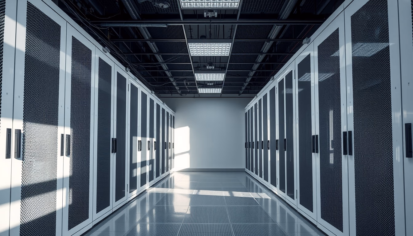 ai core data center in editorial style