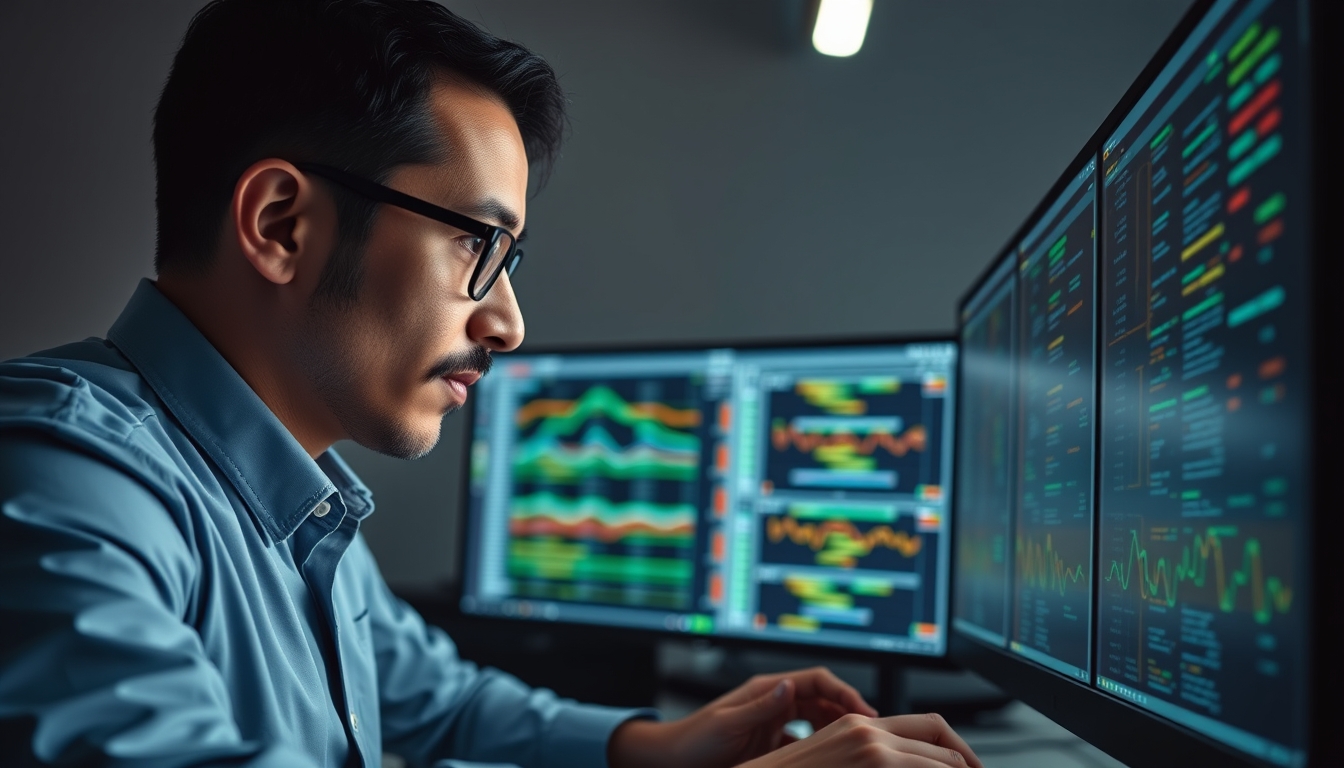 AI engineer training neural network on workstation em estilo editorial