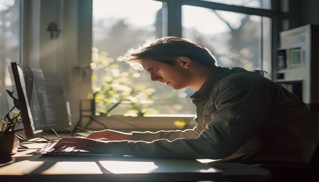 AI engineer training neural network on workstation em estilo editorial