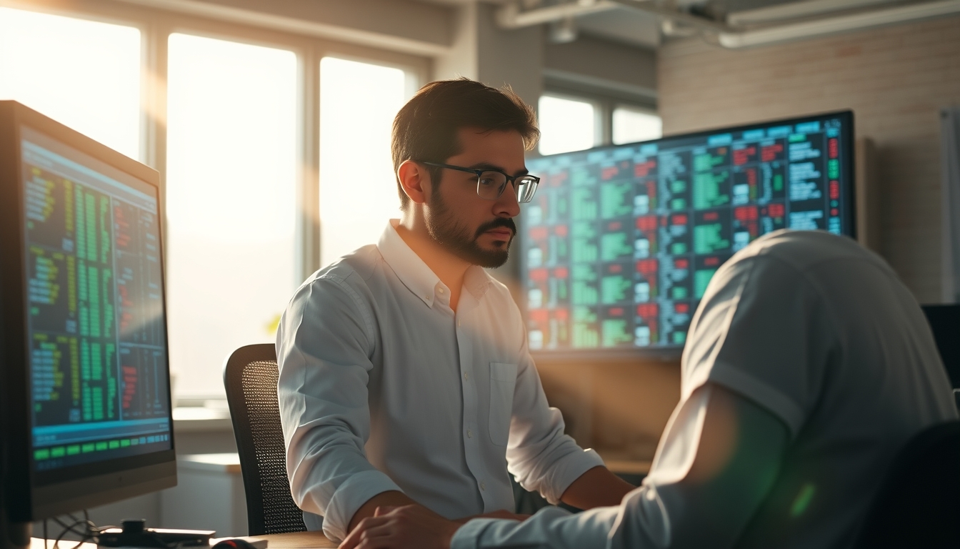 AI engineer training neural network on workstation em estilo editorial