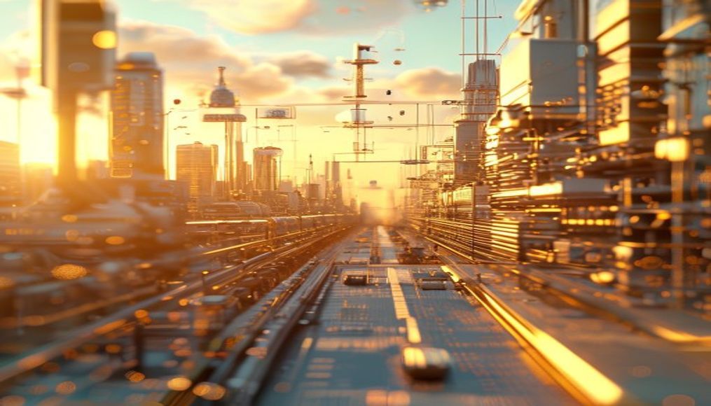 AI neural network 3D visualization in editorial style