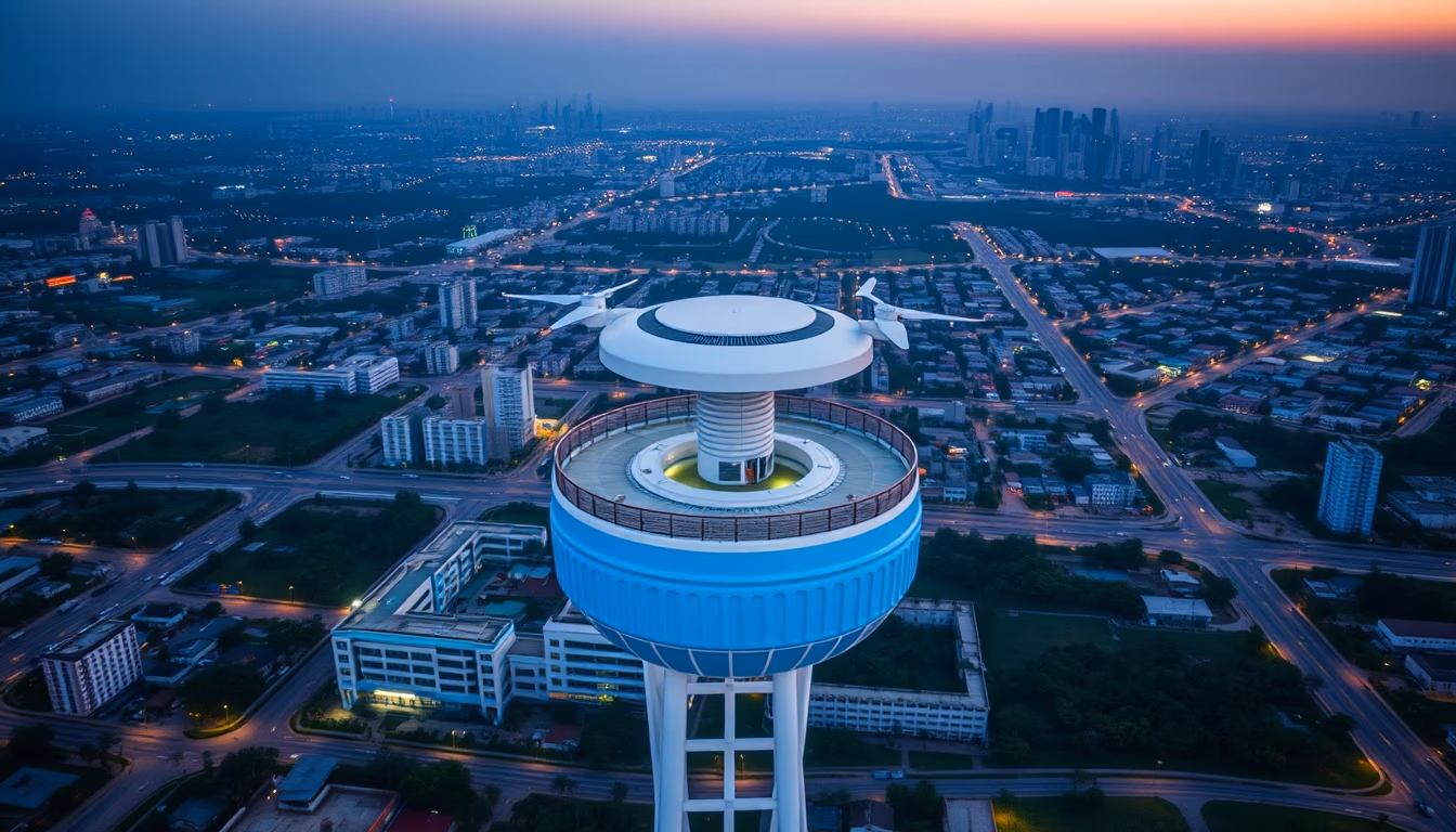 air cooler tower in editorial style