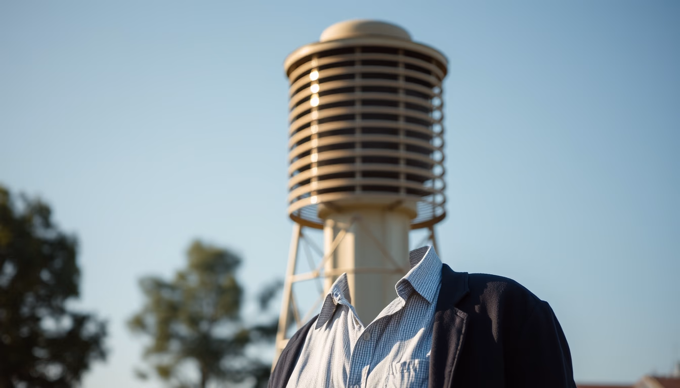 air cooler tower in editorial style