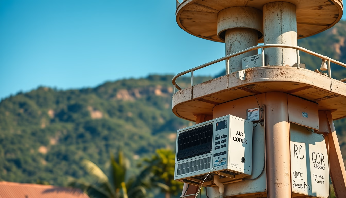 Air cooler tower em estilo editorial