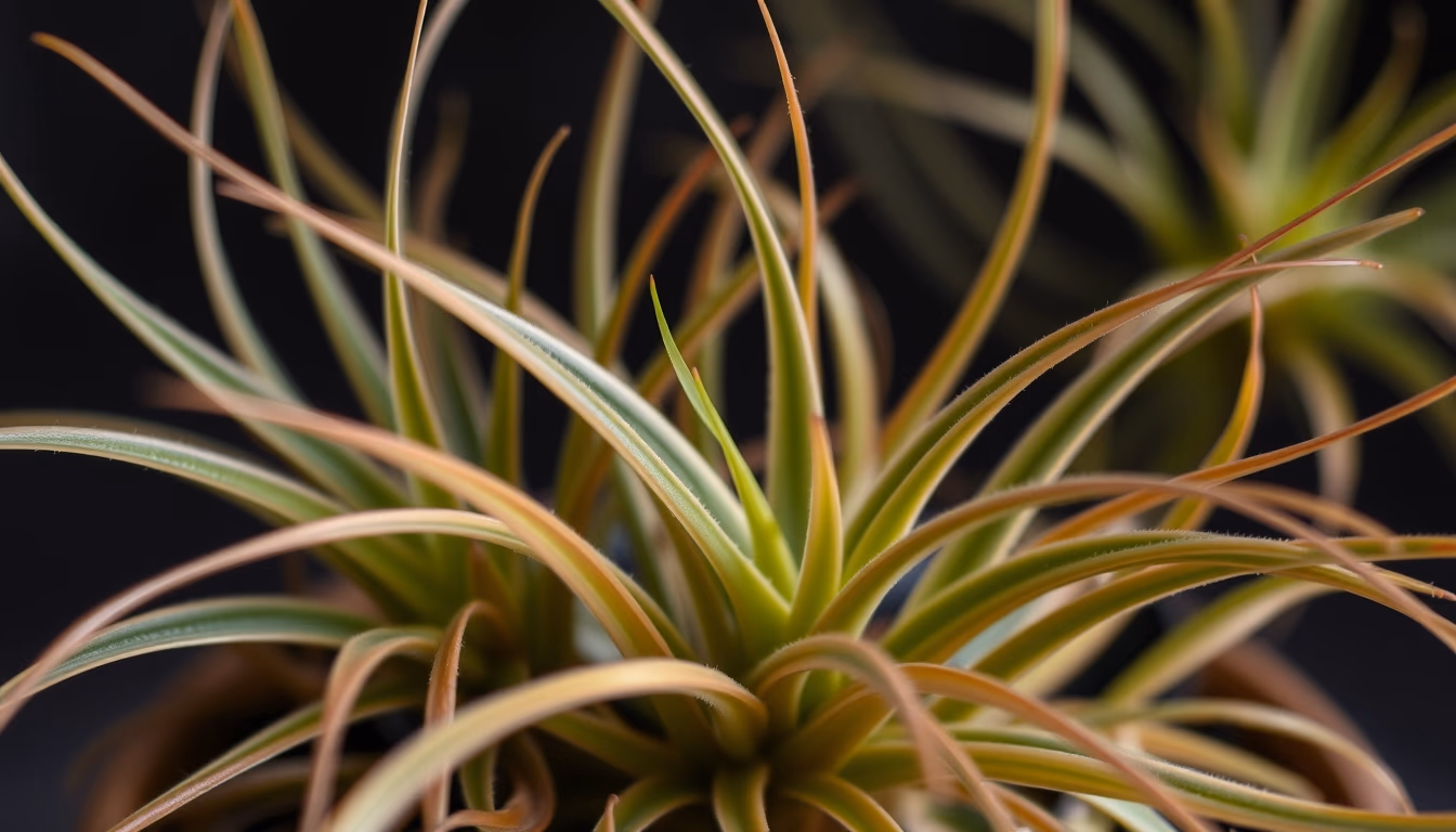 air plants tillandsia in editorial style