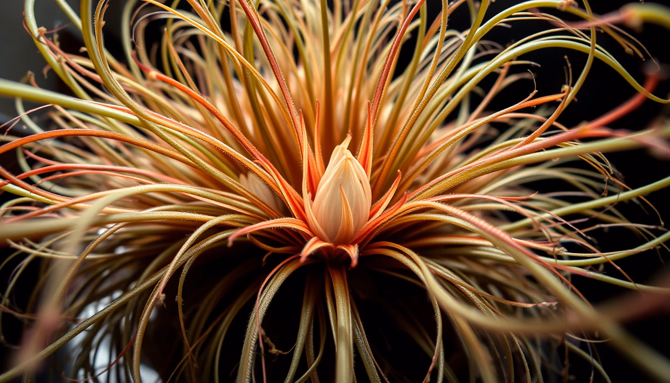 air plants tillandsia in editorial style
