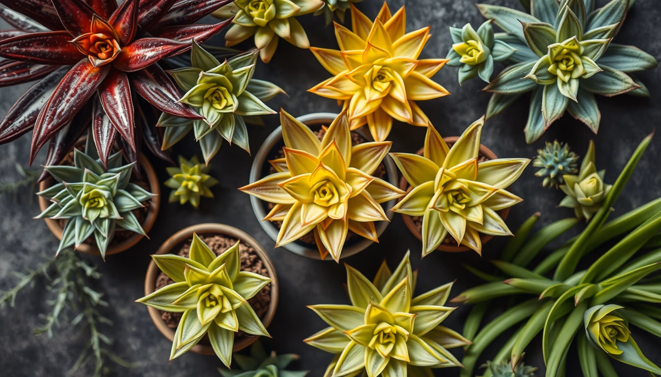 air plants tillandsia in editorial style