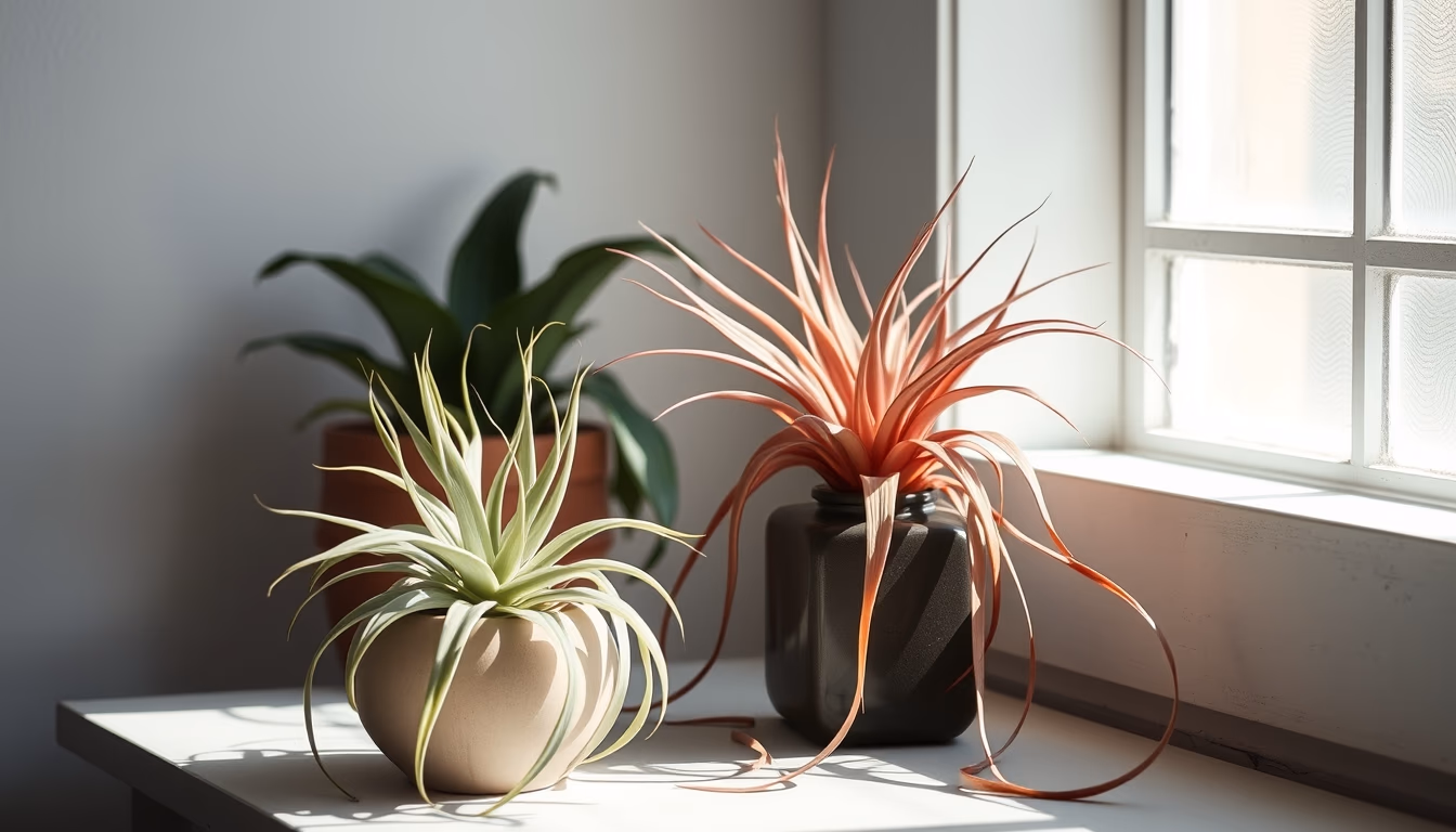 air plants tillandsia in editorial style