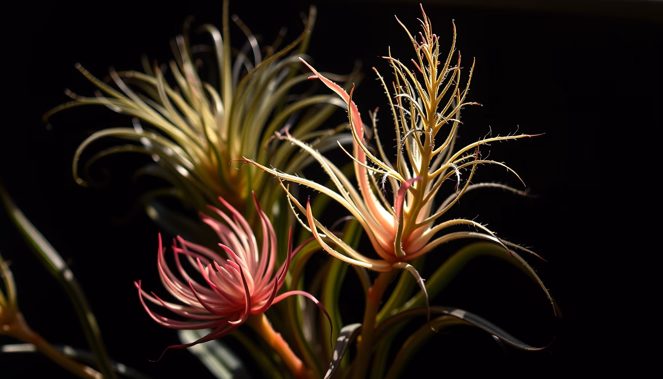 air plants tillandsia in editorial style