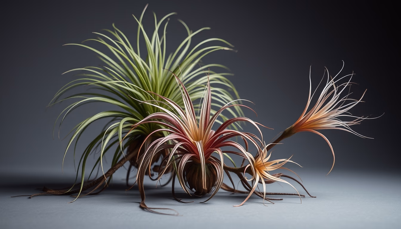 air plants tillandsia in editorial style