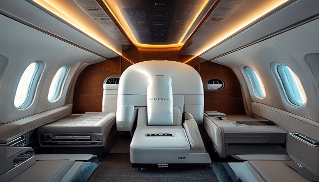 Airbus acj319 vip suite em fotografia editorial de luxo