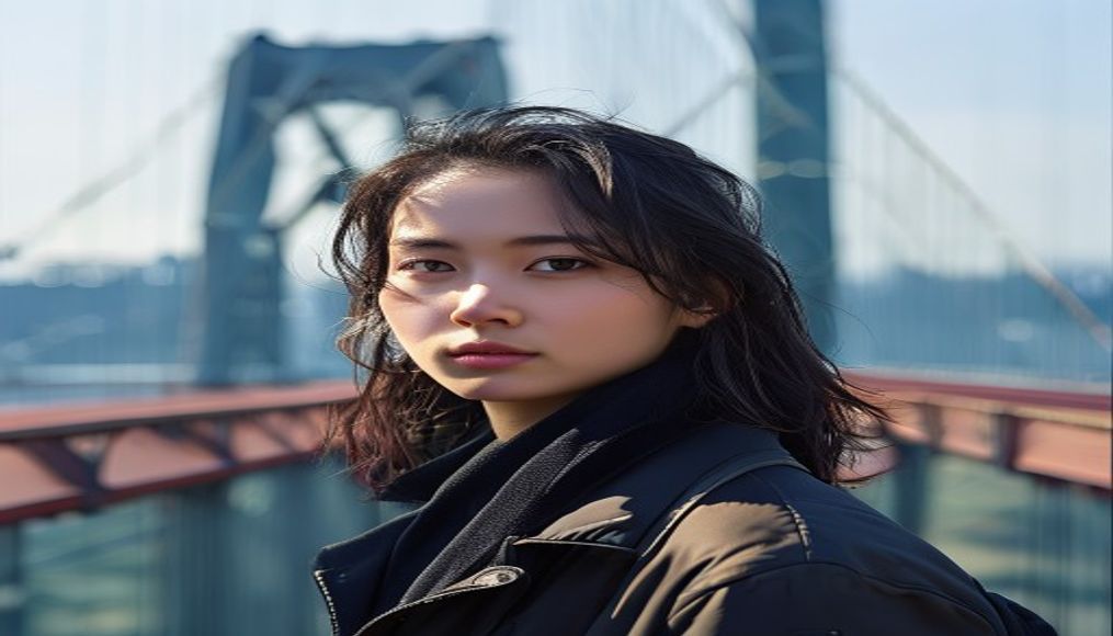 akashi kaikyo bridge in editorial style