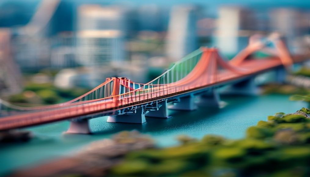 akashi kaikyo bridge in editorial style