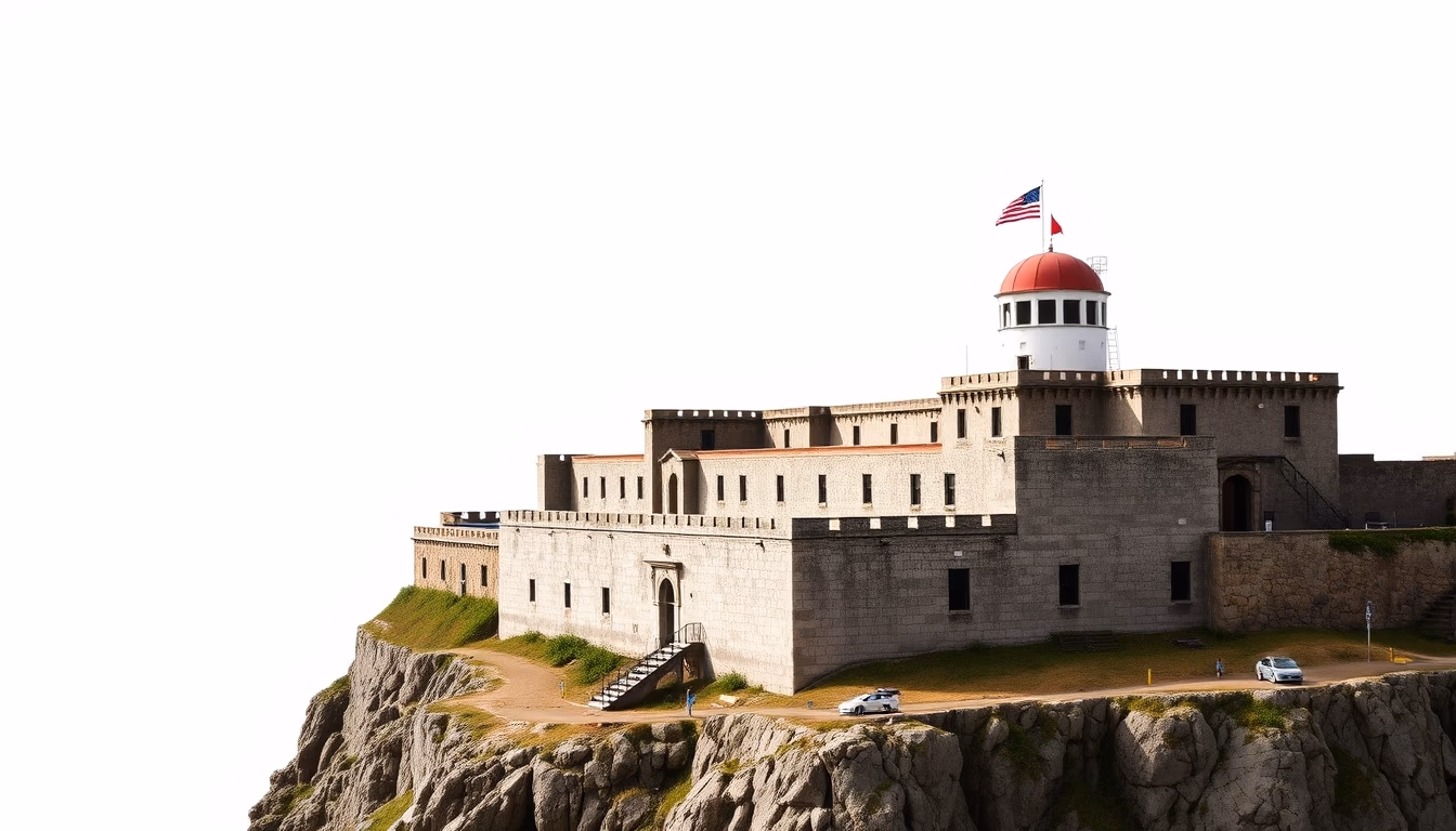 alcatraz island prison in editorial style