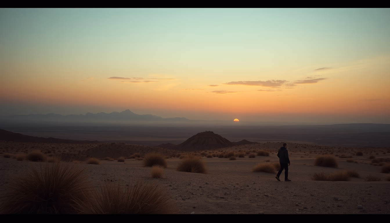 alien landscape concept in editorial style