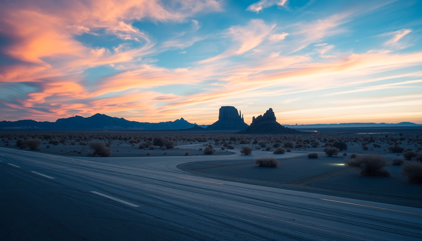 alien landscape concept in editorial style