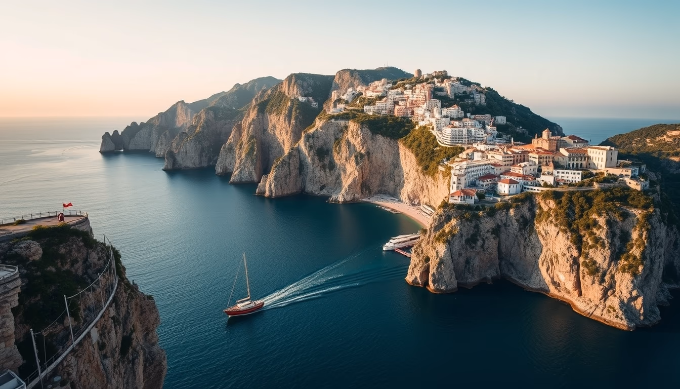 amalfi coast cliffs in editorial style