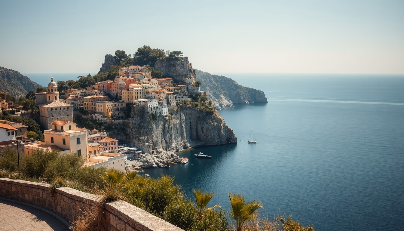 amalfi coast drive in editorial style