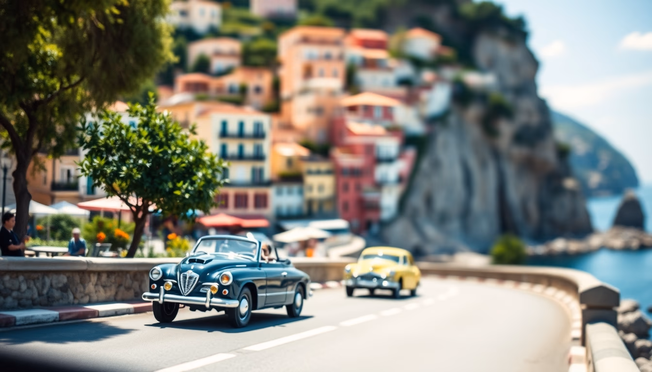 amalfi coast drive in editorial style