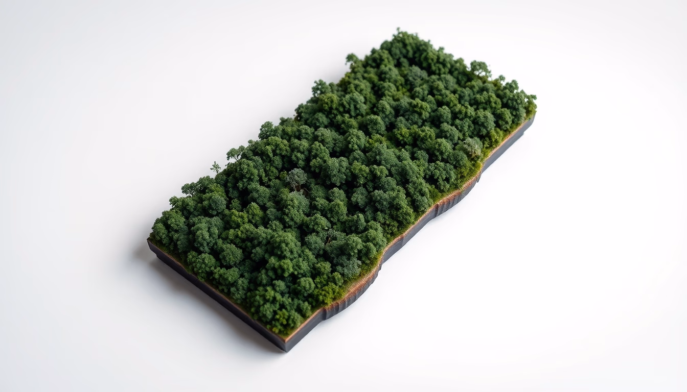 amazon deforestation satellite in editorial style