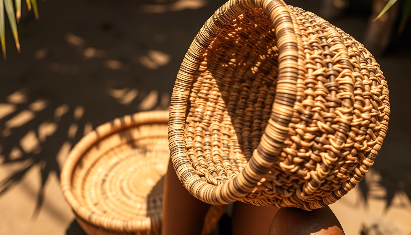 amazonian basketry in editorial style