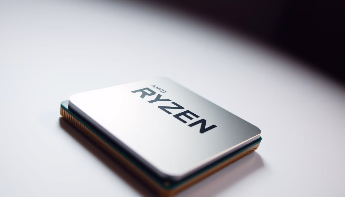 amd ryzen processor in editorial style