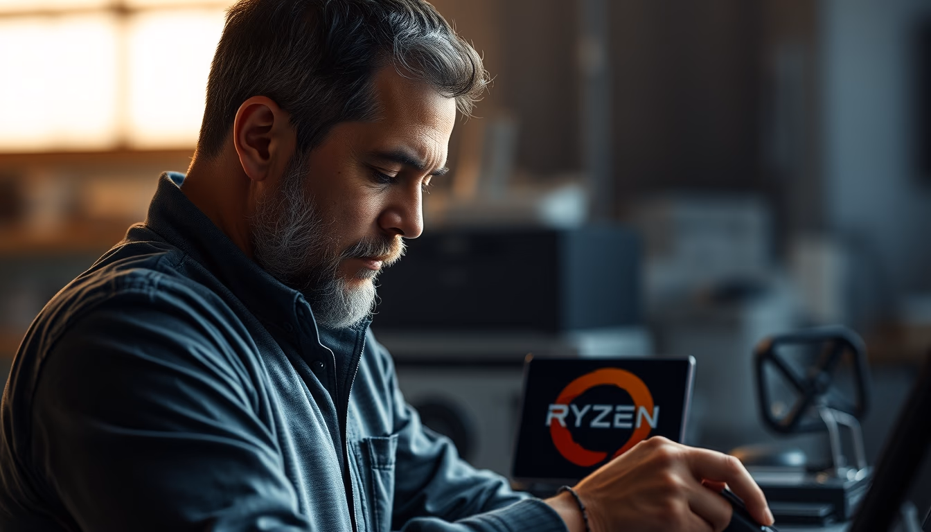 Amd ryzen processor em estilo editorial