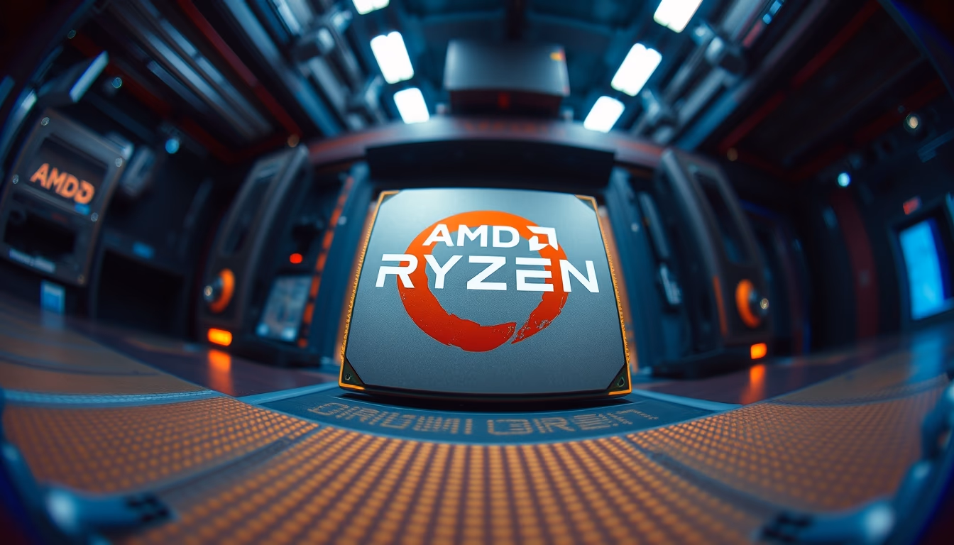 amd ryzen processor in editorial style