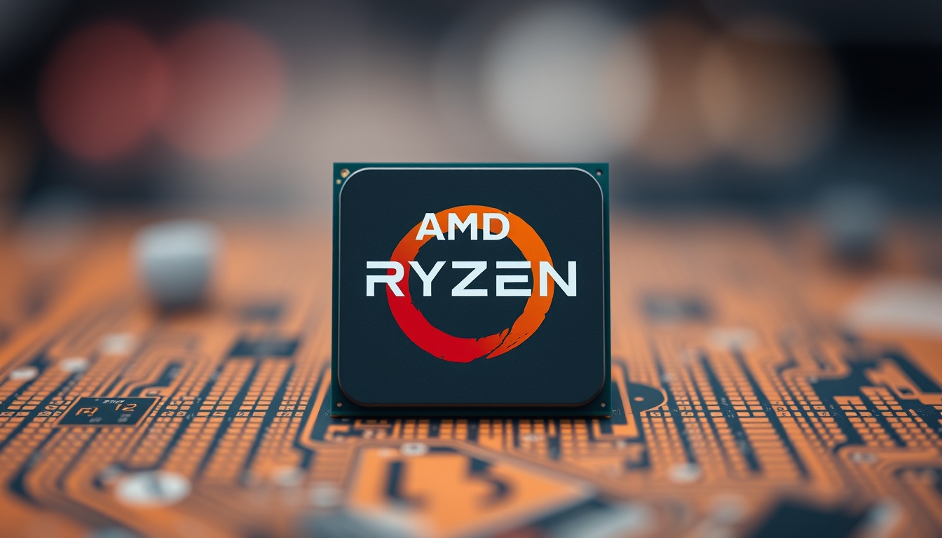 amd ryzen processor in editorial style
