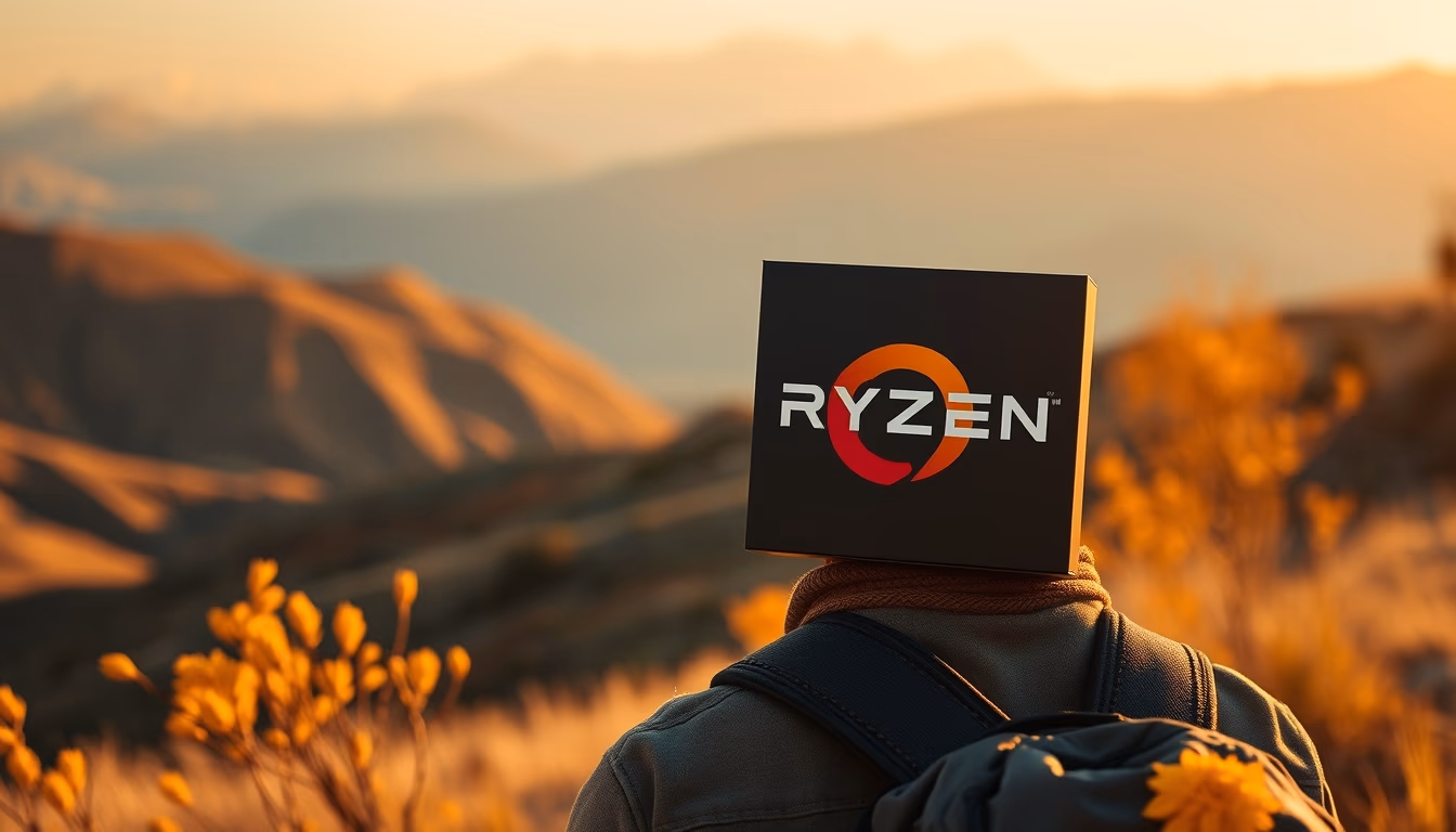 amd ryzen processor in editorial style