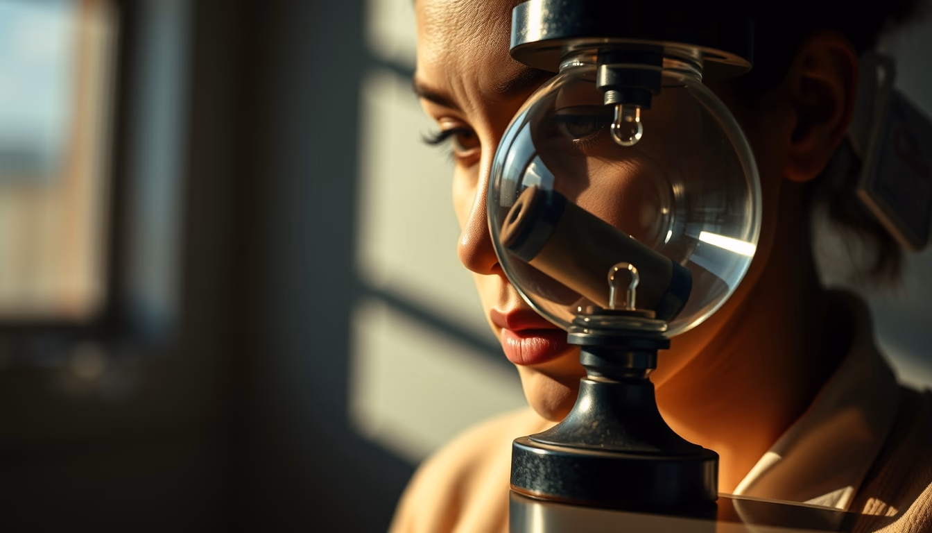 analytical balance closeup in editorial style