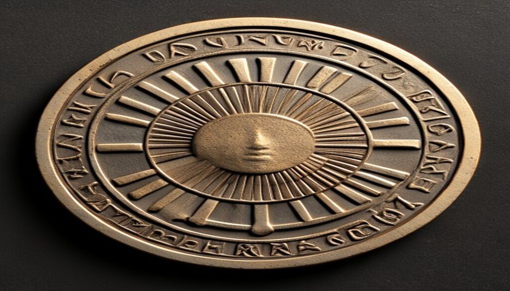 ancient coin roman in editorial style