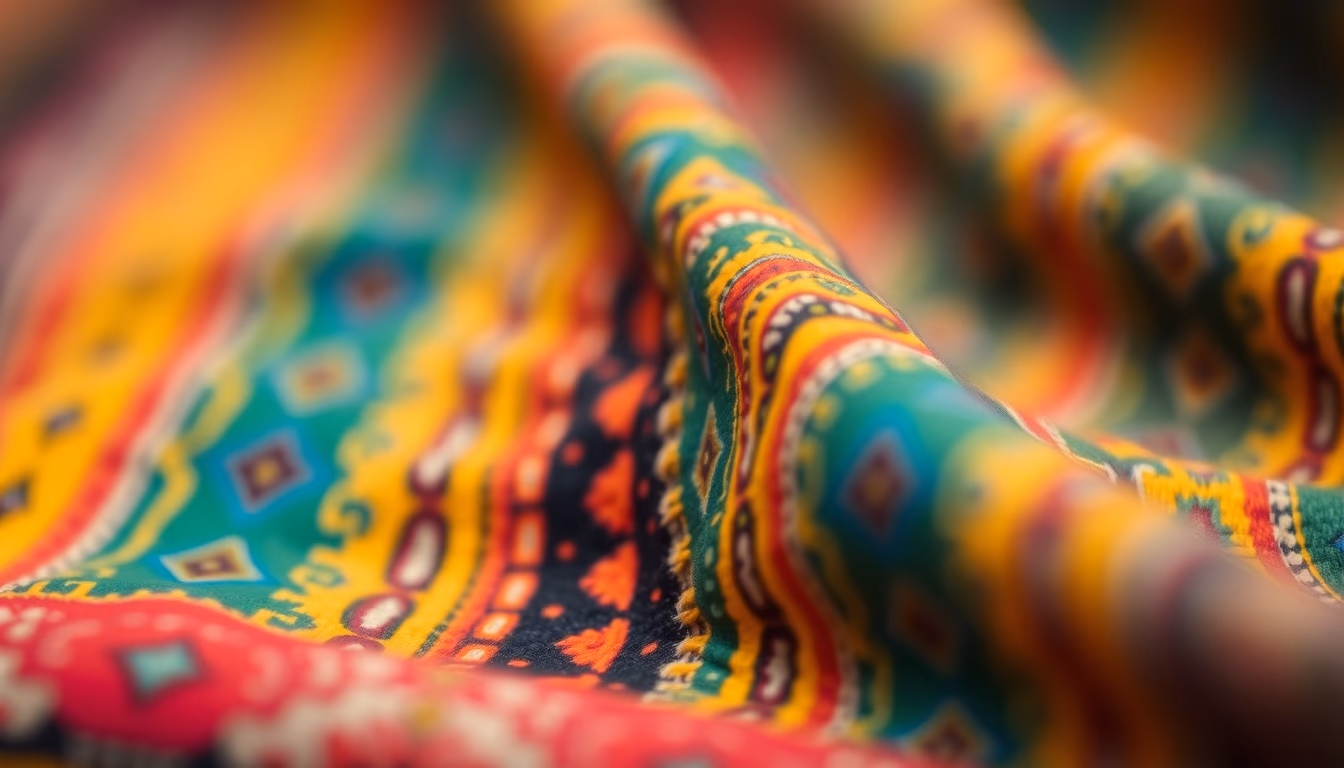 andean textile vivid in editorial style