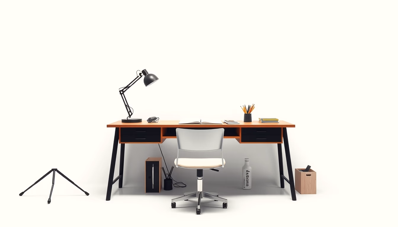 anime studio drawing desk in editorial style